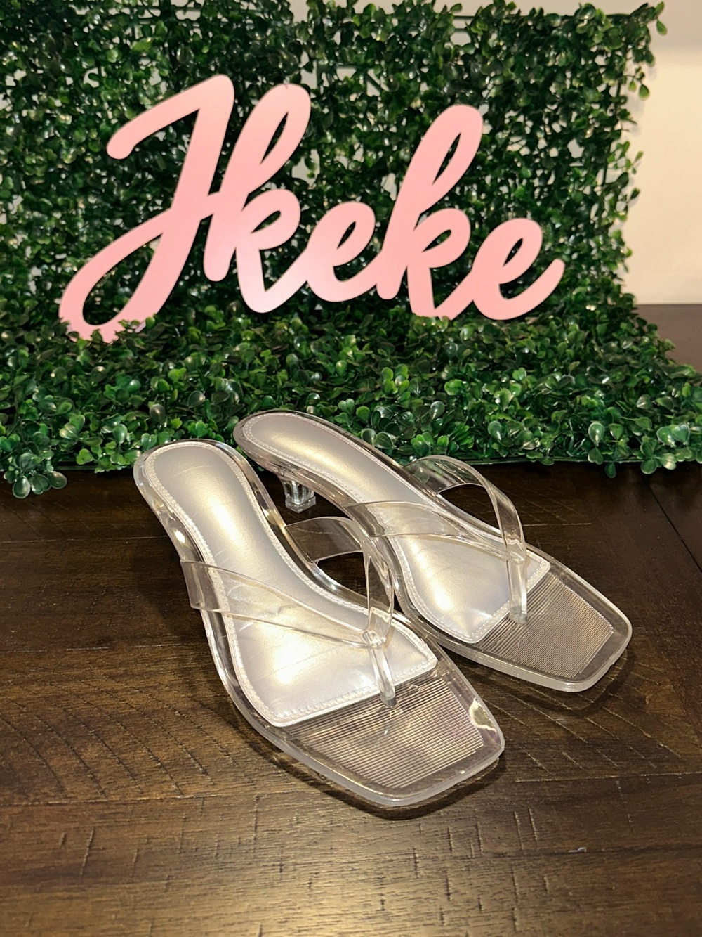 Clear Jelly Kitten Heels Women’s size 6